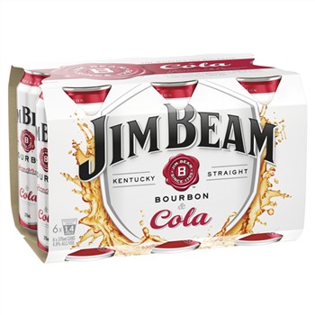 Jim Beam White Cube Can 4.8% 375mL 6Pk